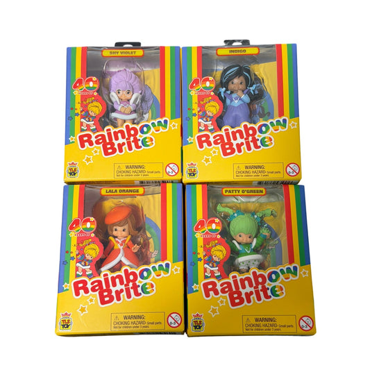 RAINBOW BRITE TLS TOY 40TH ANNIVERSARY SET OF 4 MINI FIGURES BNWT