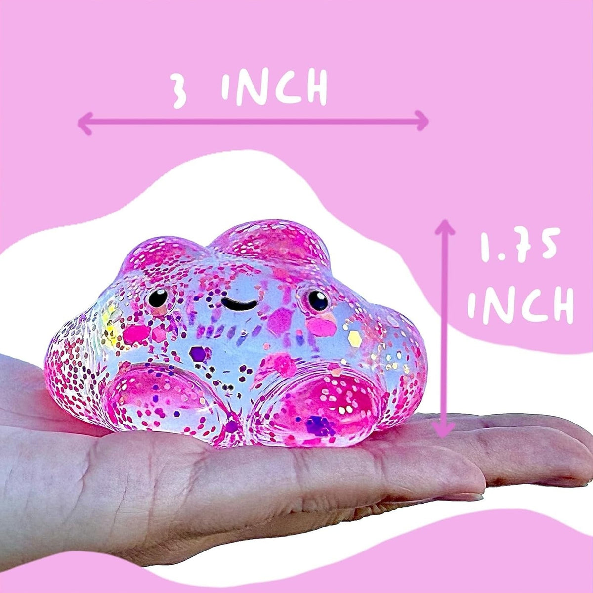 🔥Premium Cloud Stress BallOdor-Free Slow Rise Crystal Pink BNWT🔥