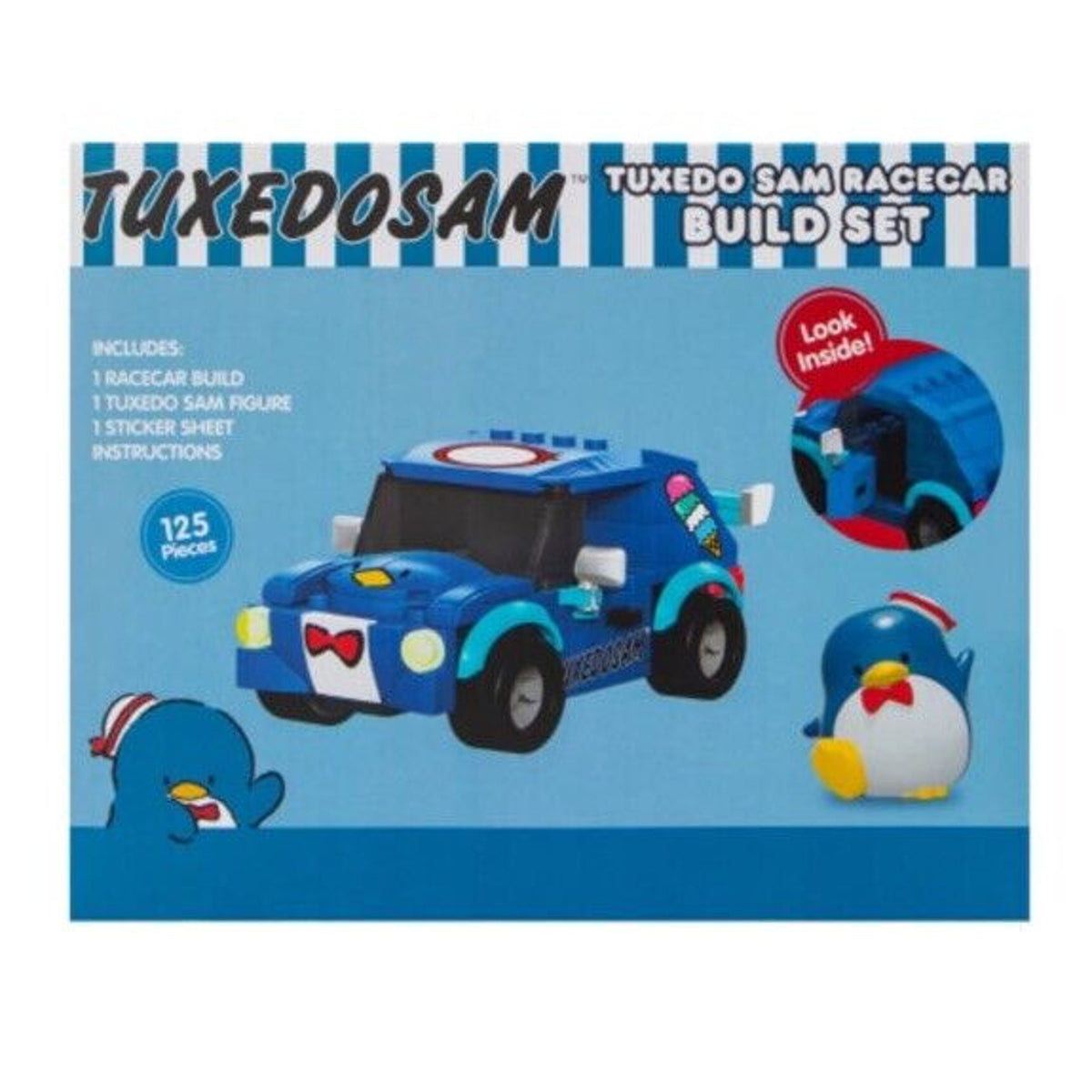 🔥Sanrio Hello Kitty Tuxedo Sam Racecar Build Set 125 Pc W/ Figure BNWT🔥