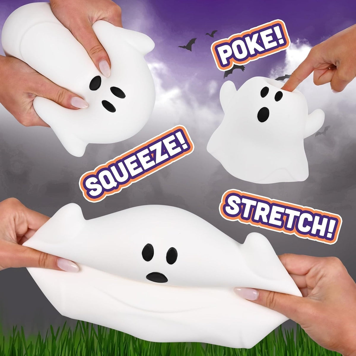🔥Toymendous Ghost Shaped Squishy Squeeze Toy Stress Reliever White Viral BNWT🔥