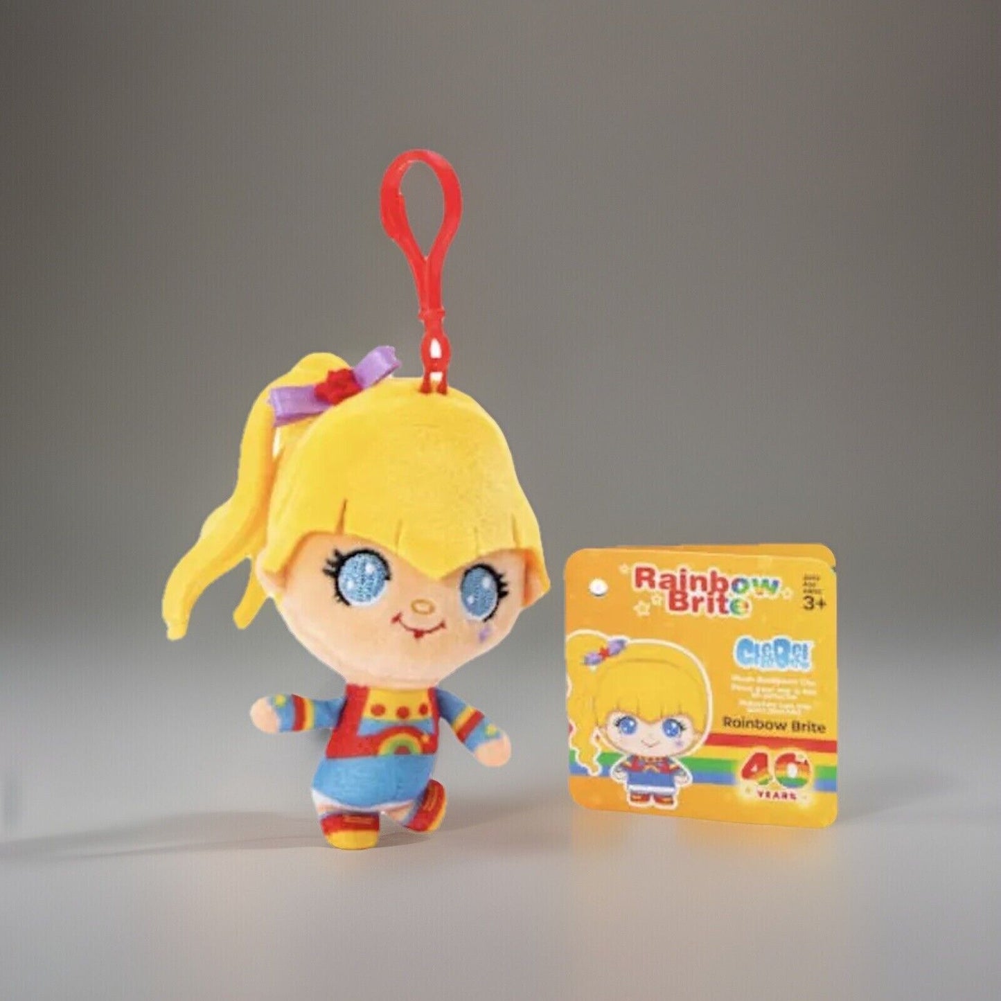 🔥CheeBee Rainbow Brite 4" PLUSH Backpack Clip Keychain BNWT🔥