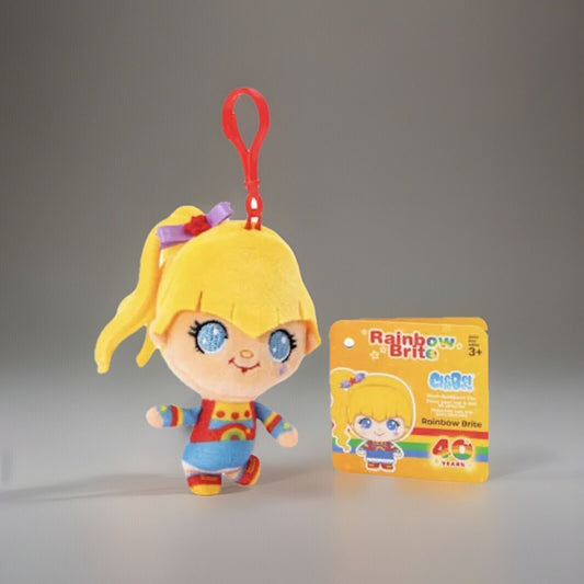 🔥CheeBee Rainbow Brite 4" PLUSH Backpack Clip Keychain BNWT🔥