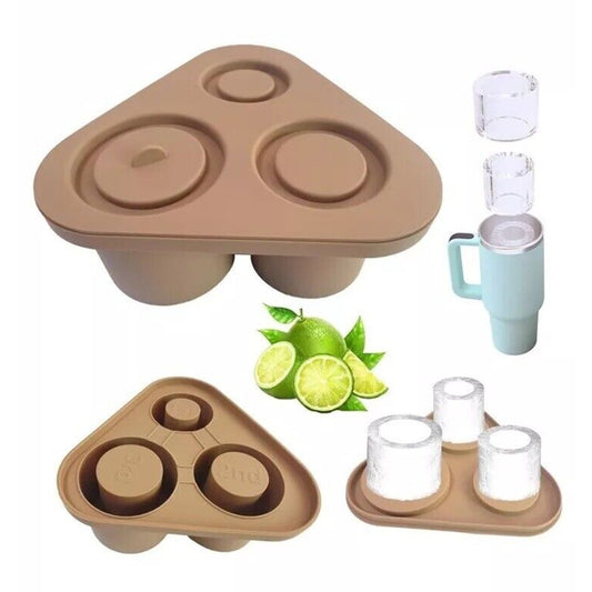 🔥Ice Cube Tray For Stanley Cup Silicone Tumbler Mold Maker With Lid 30-40oz🔥