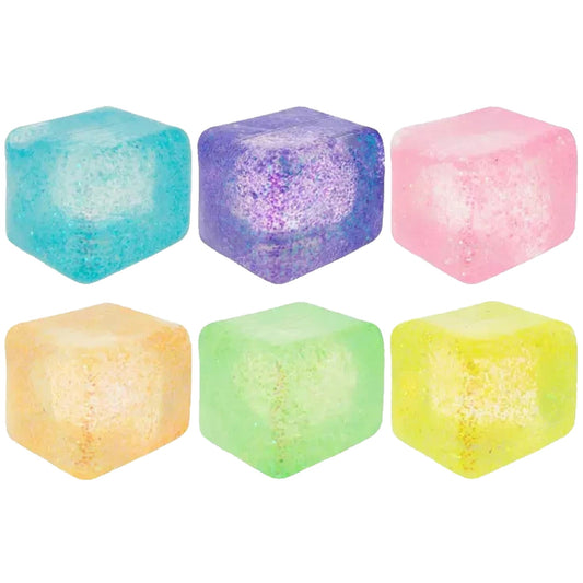 🔥Play Side Creations Squishy Cube BLUE GLITTER BNWT🔥