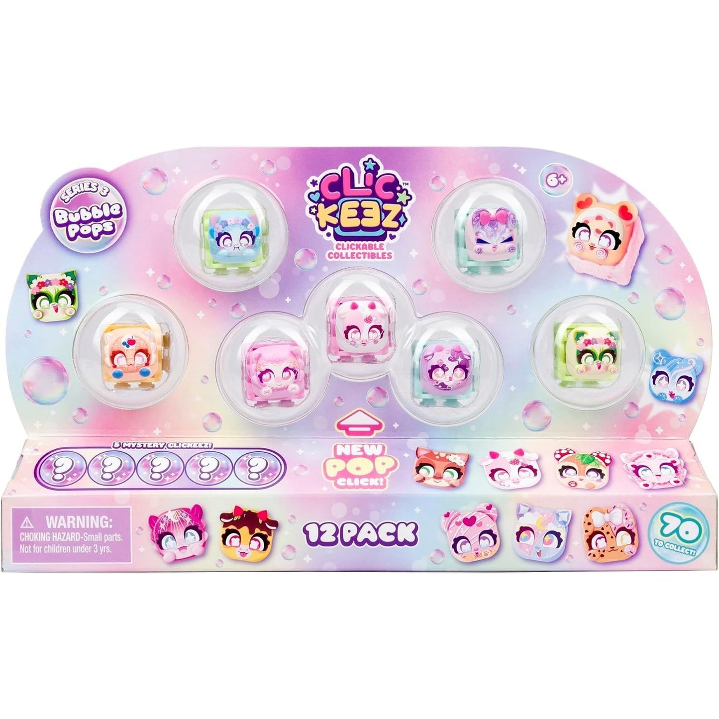 🔥Clickeez Series 3 12PK Collectible Character Keyboard Keys Click/Clack BNWT🔥
