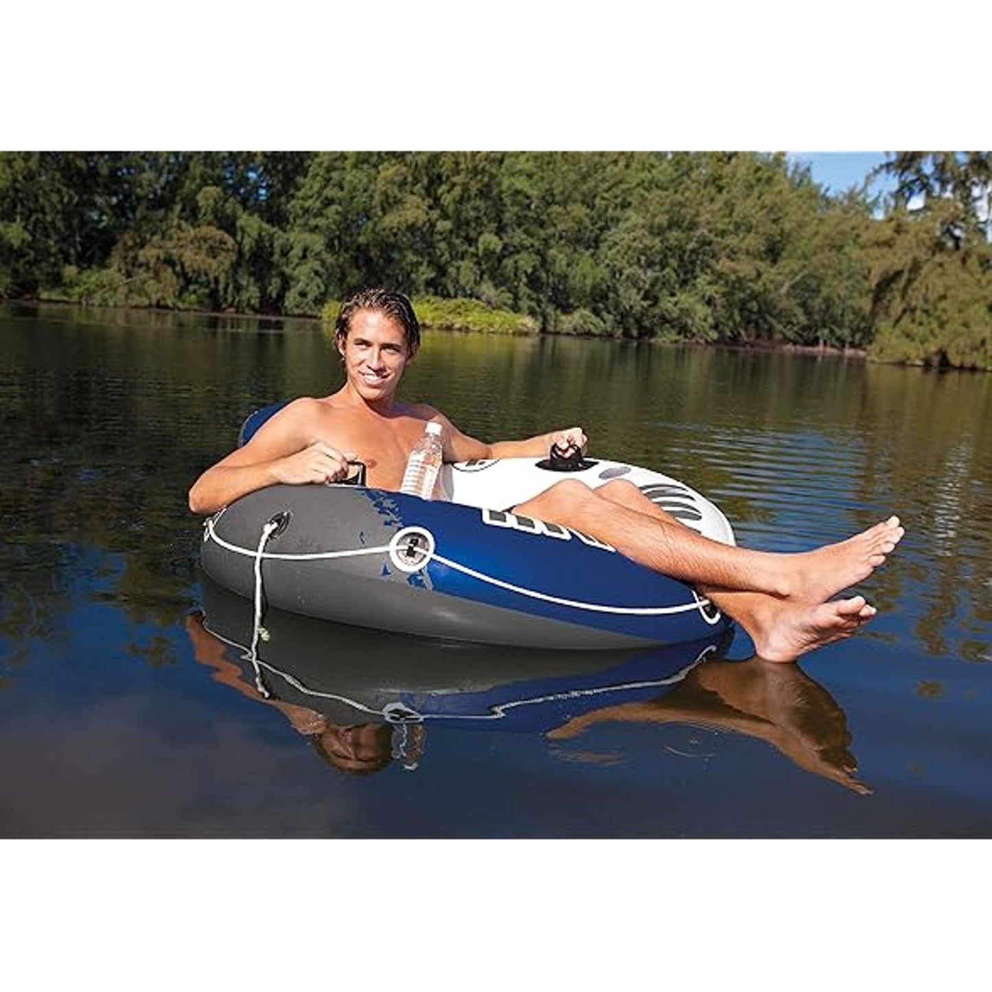 🔥INTEX 58825EP River Run 1 Inflatable Floating Lounge Float Blue BNWT🔥