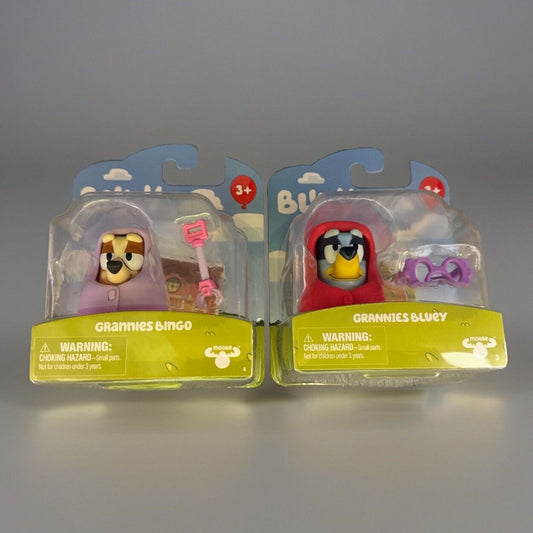 🔥Bluey Story Starters Grannies Bluey & Grannies Bingo Figures Lot of 2 BNWT🔥