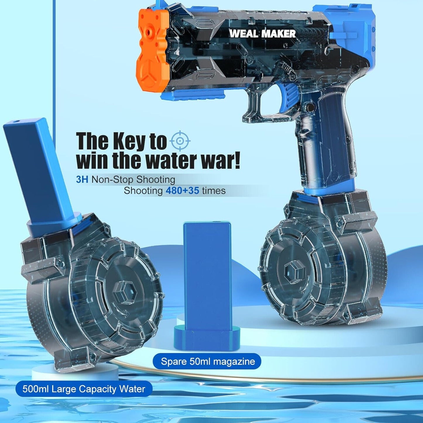 🔥Strongest Electric Water Guns Automatic Squirt Pistol 30ft BNWT🔥