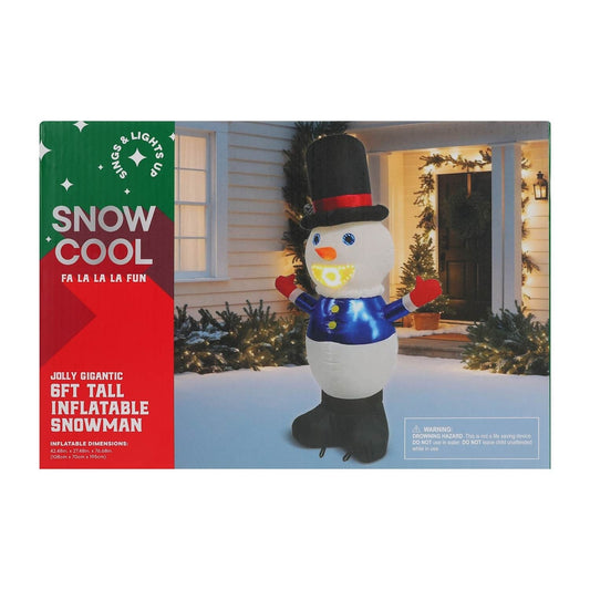 🔥6 Ft Christmas Inflatable Snowman Outdoor Decorations BNWT🔥