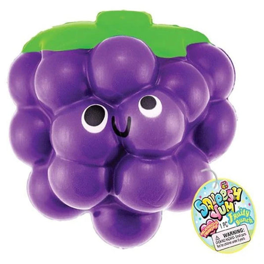 🔥Ja-Ru Squeesh Yum 5 Inch Fruity Bunch Foam Squishy Toy GRAPE BNWT🔥