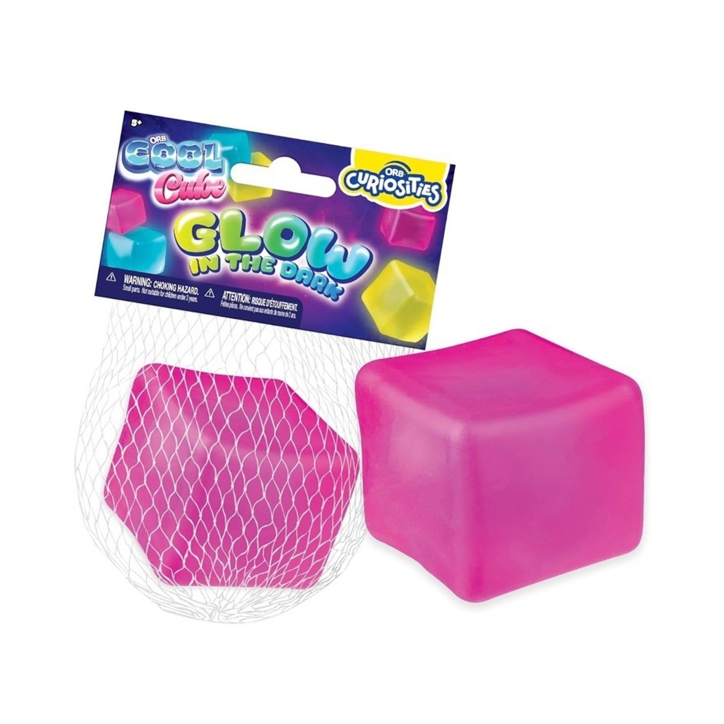 🔥ORB Curiosities Cool Cubes Glow in The Dark Stress Cube Toys YELLOW BNWT🔥