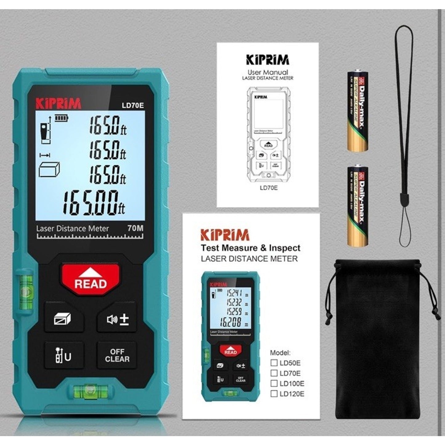 🔥Kiprim Laser Distance Measure High Accuracy 165ft Kiprim LD50E Laser BNWT🔥