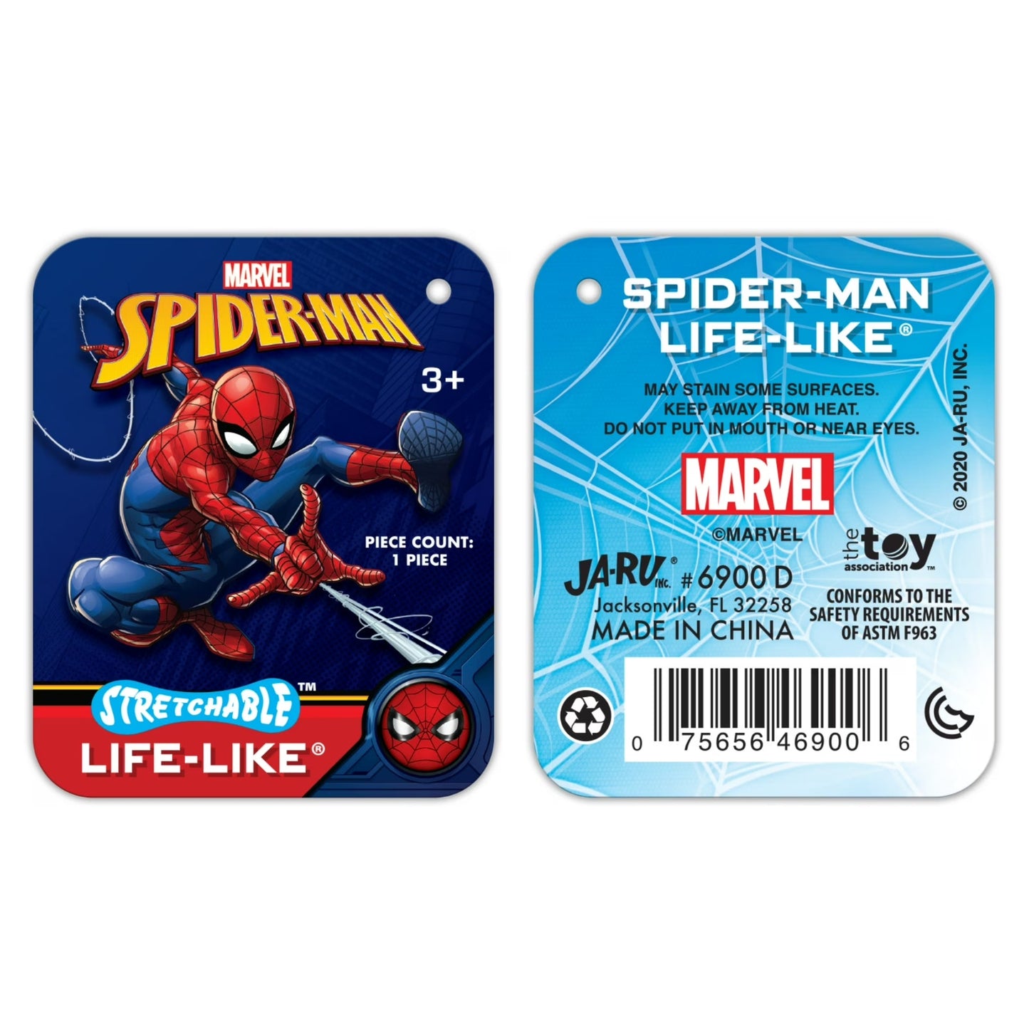 🔥Ja-Ru Marvel Life-like Spider-Man Character Stretchy Squish Action Toy BNWT🔥