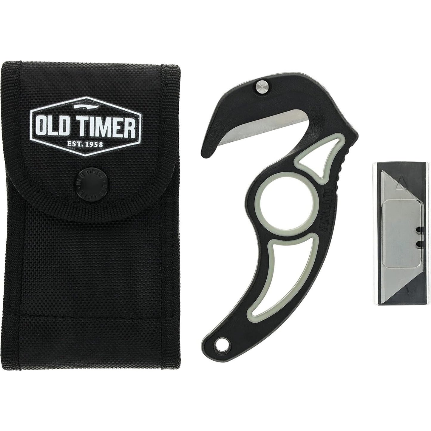 🔥Replaceable Blade Gut Hook with Interchangeable Razor Blades TPE Grip Handle🔥