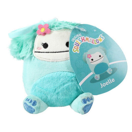 🔥Squishmallow Joelle The Bigfoot W/ Flower 3.5” Clip BNWT🔥