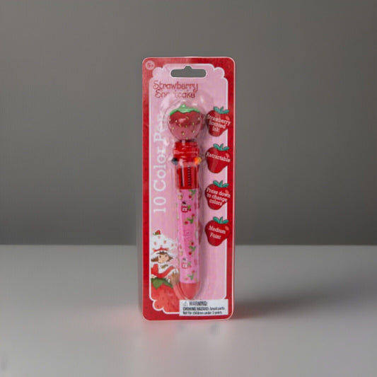 🔥Strawberry Shortcake Retro Vintage Style Scented Retractable 10 Color Pen🔥