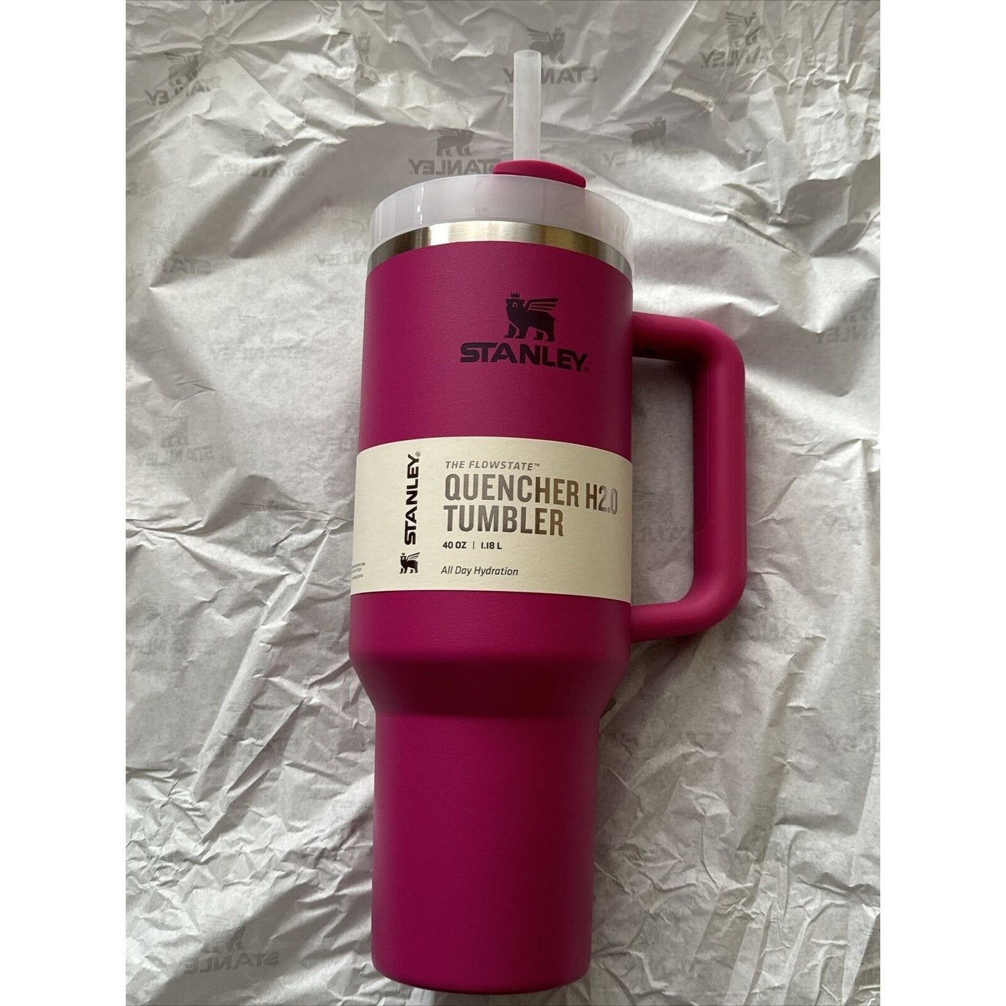 🔥Stanley Quencher H2.0 40oz Flowstate Quencher Tumbler - FUSCHIA BNWT🔥