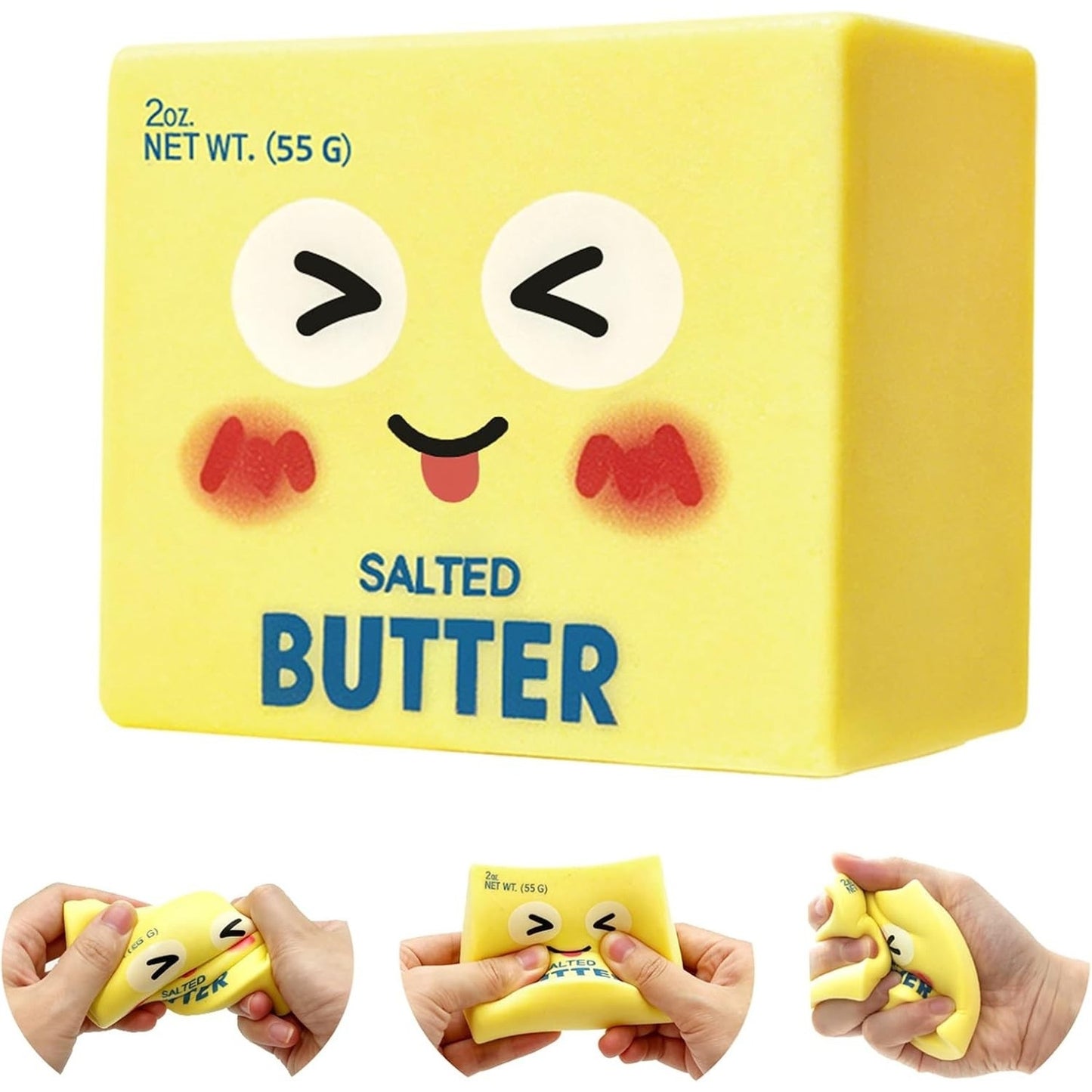 🔥Smiley Face Salted Butter Squishy Slow Rebound Sensory Toy BNWT🔥