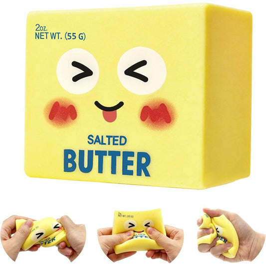 🔥Smiley Face Salted Butter Squishy Slow Rebound Sensory Toy BNWT🔥