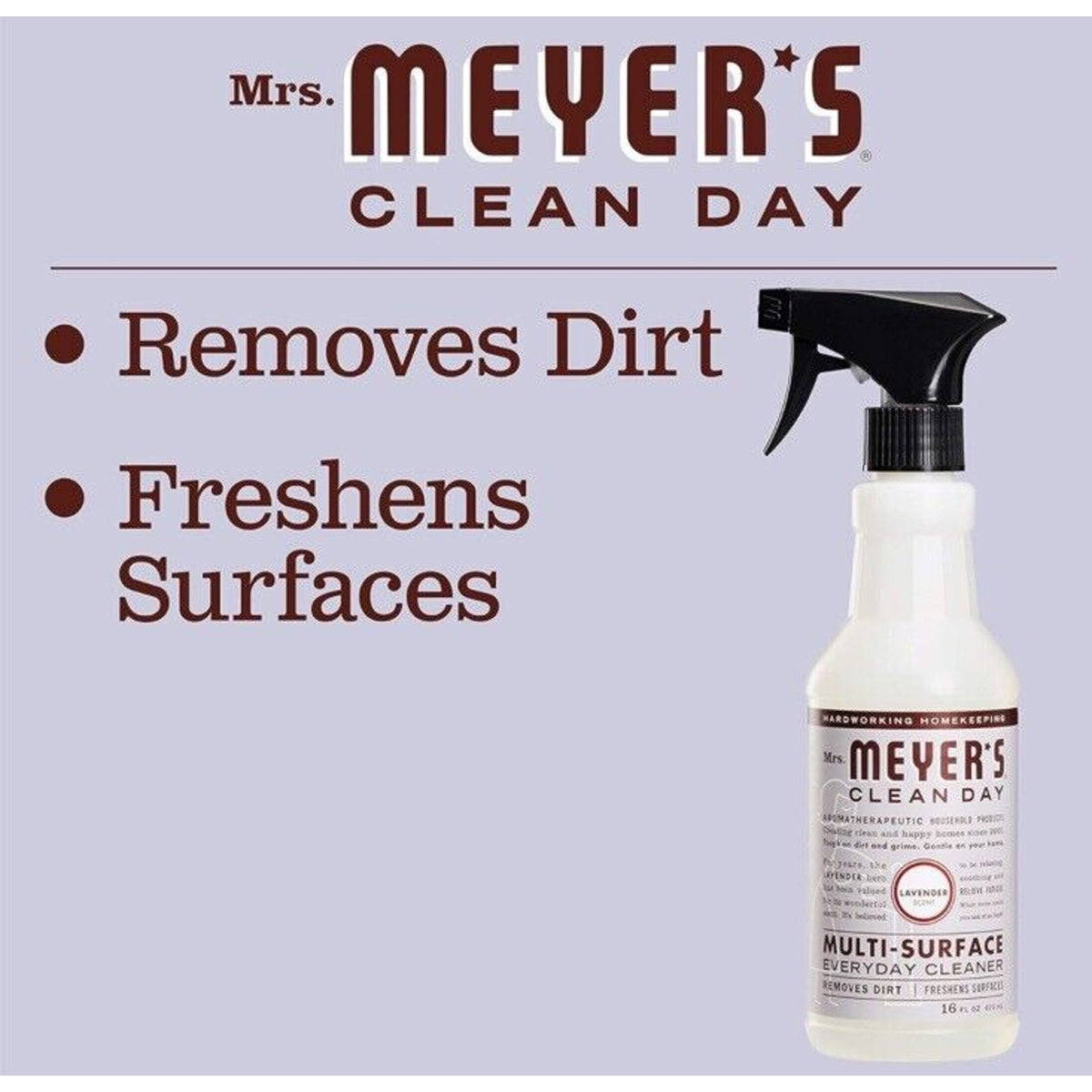 🔥Mrs. Meyer's Clean Day Multi Surface Cleaner Solution 16oz (3 Pk) BNWT🔥