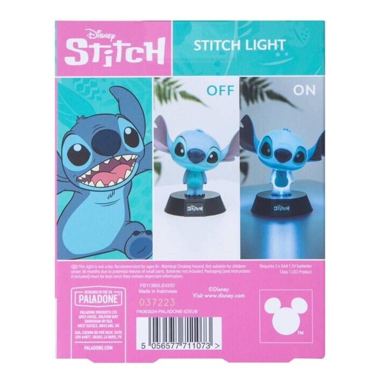 🔥Disney Stitch Lilo & Stitch Icons 5" Paladone Light BNWT💥