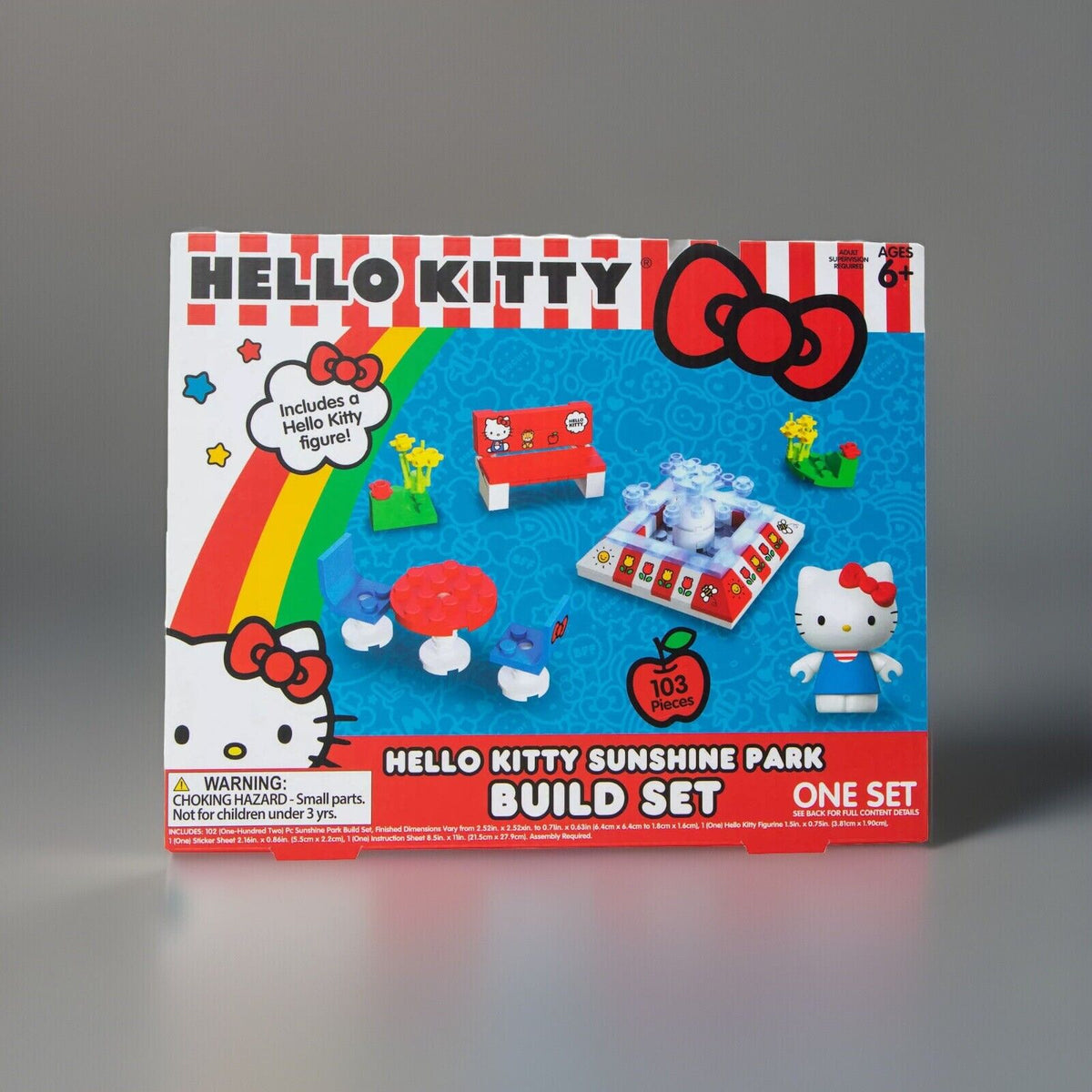 🔥Sanrio Hello Kitty Sunshine Park Build Set 103 Pieces Hello Kitty Figure NWT💥