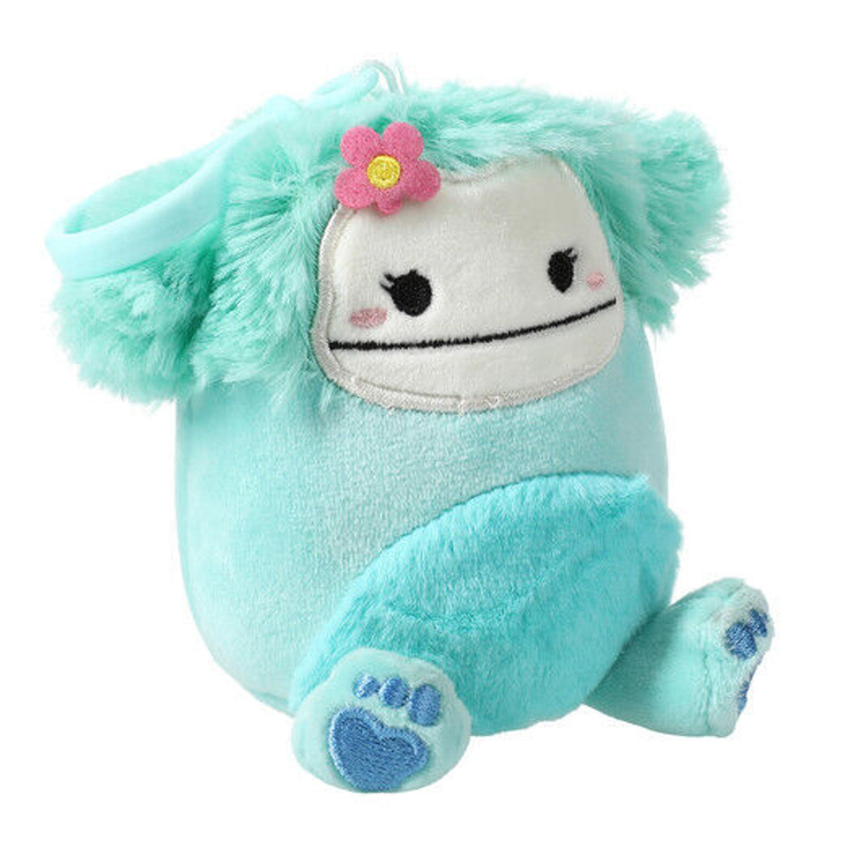 🔥Squishmallow Joelle The Bigfoot W/ Flower 3.5” Clip BNWT🔥