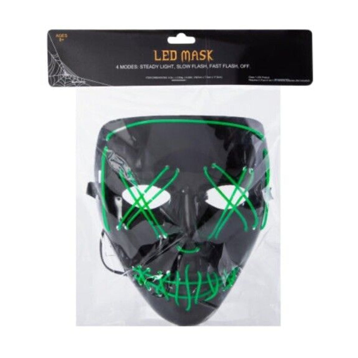 🔥Creepy LED Halloween Mask GREEN BNWT🔥