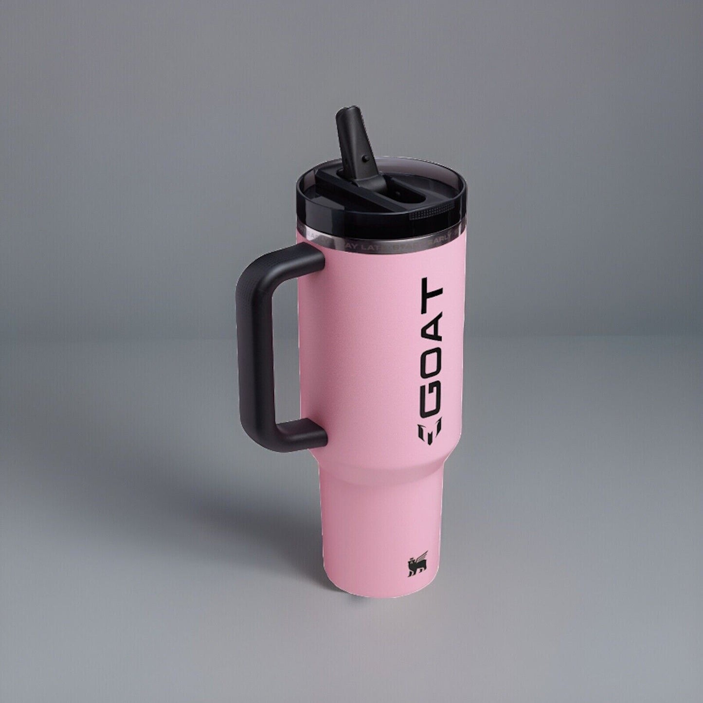 🔥Stanley Quencher flip straw 40oz Tumbler Messi Pink black GOAT BNWT💥