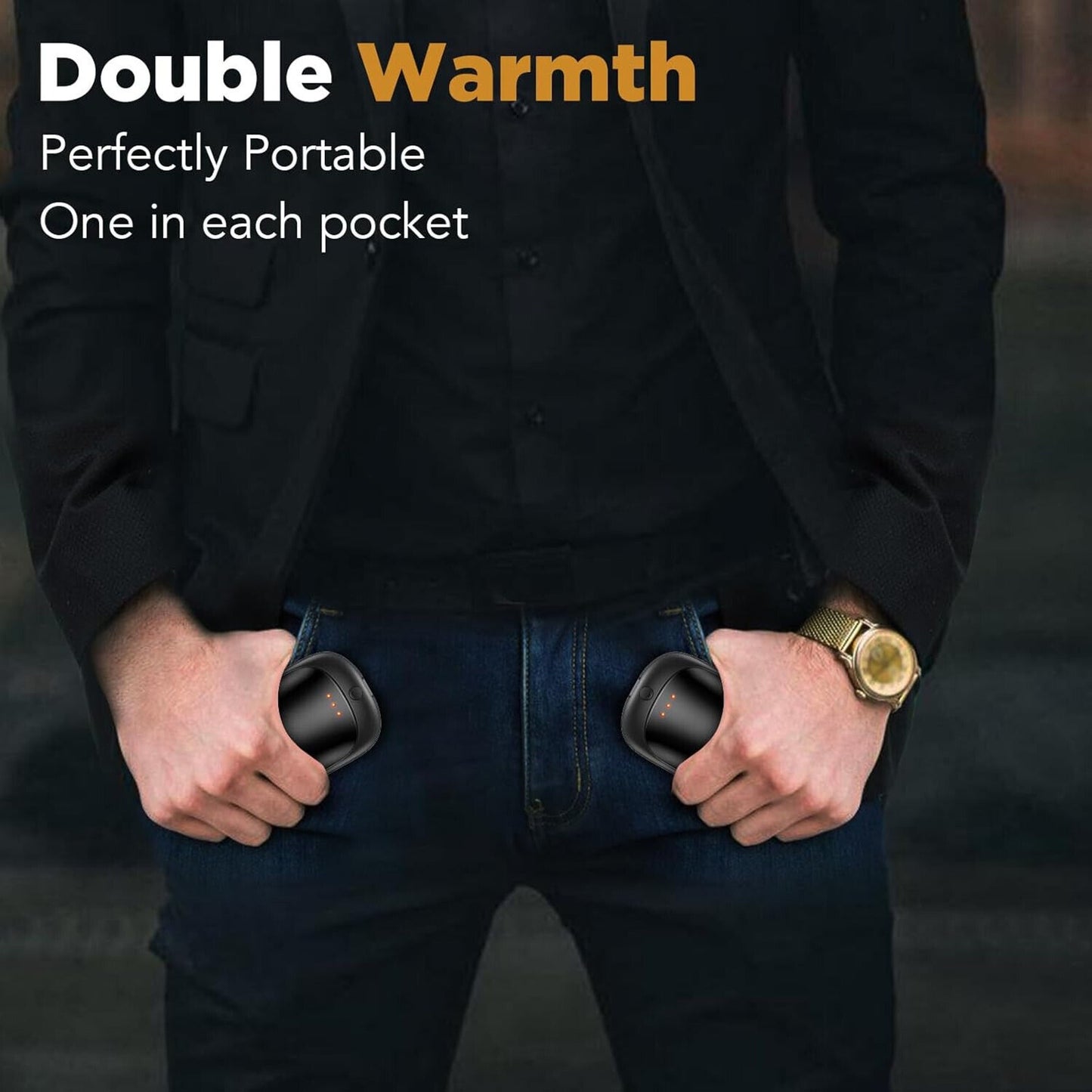 🔥2 Pack Hand Warmers Rechargeable Portable Reusable USB 2 BNWT🔥