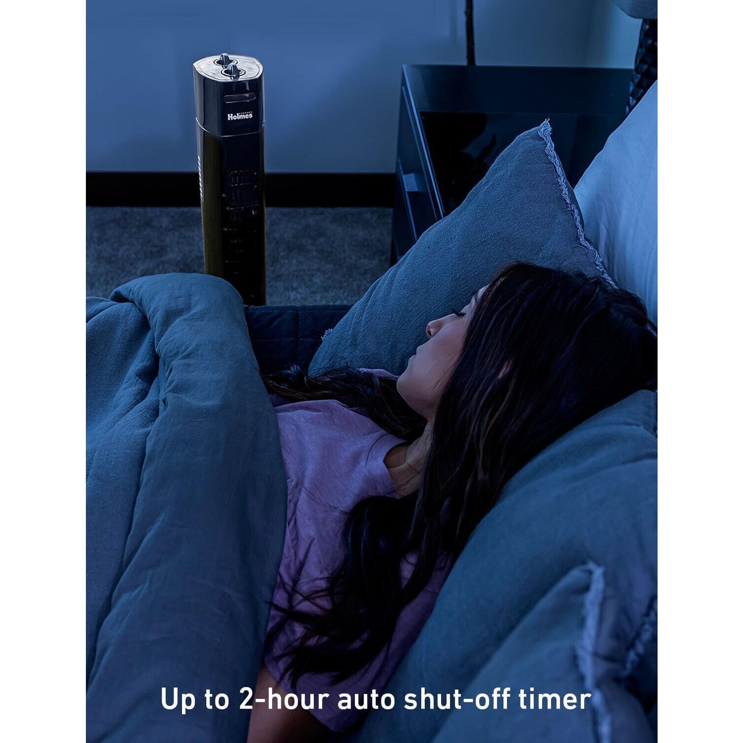 🔥HOLMES 31" Manual Tower Fan 70° Oscillation 3 Speed 2-Hour Auto Shut-Of