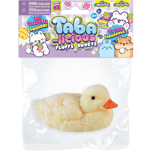 🔥Taba-Licious Curiosities Fluffs Duck 3-Inch Squeeze Toy Yellow BNWT🔥