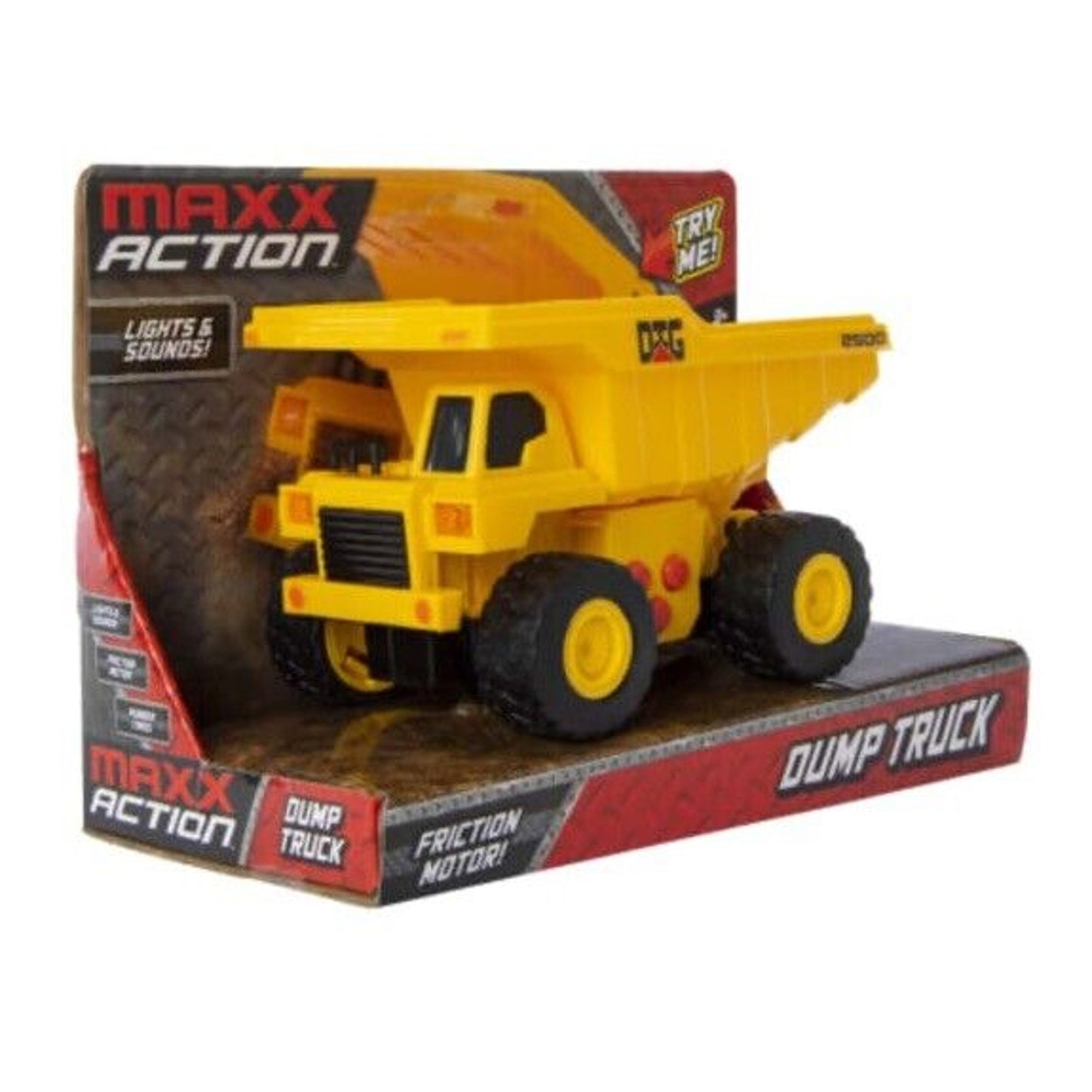 🔥Maxx Action Dump Truck Const Vehicle 5" Toy Moving Parts Sounds Lights BNWT🔥