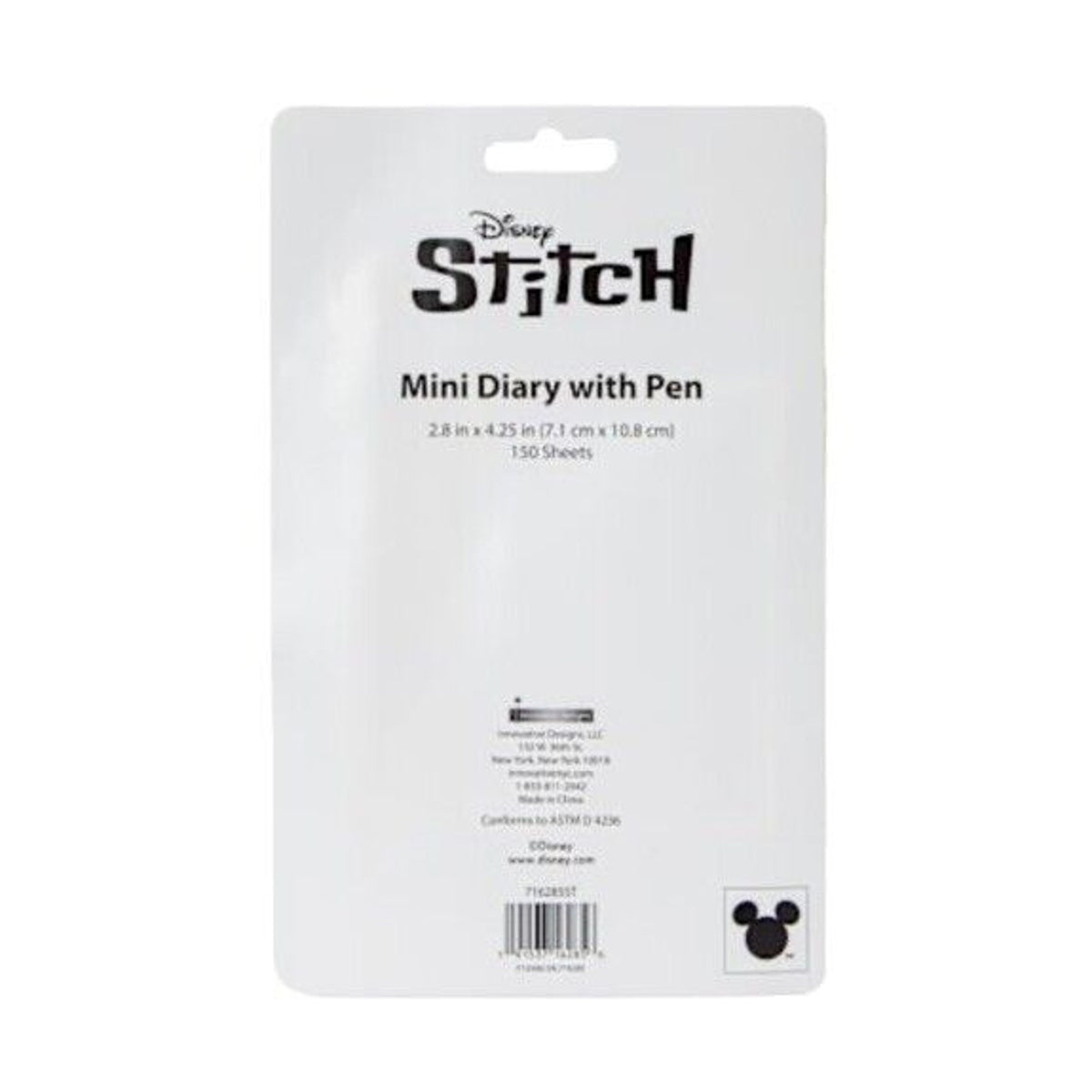 🔥Disney Stitch MIni Diary With Pen & Lock 4" 150 Sheets BNWT🔥
