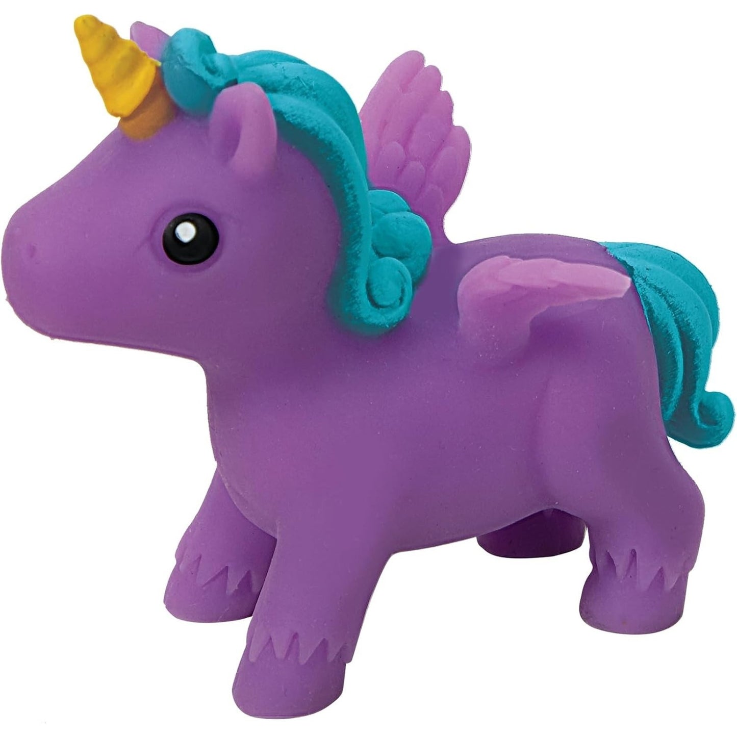 🔥Schylling Itsy Bitsy Unicorn Pocket-Size Squishy Foam Squeeze Toy Purple BNWT