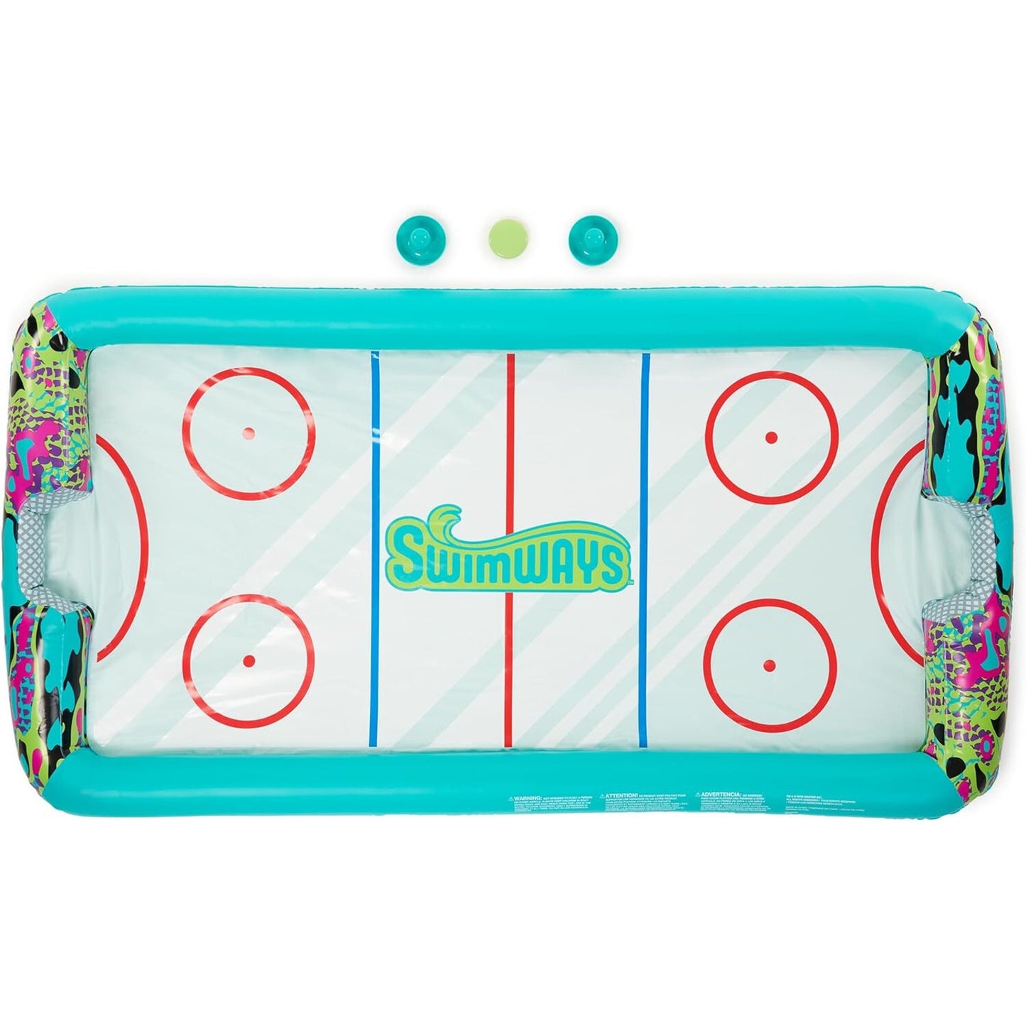 🔥SwimWays Hydro Hockey Inflatable Water Floating Table Hockey Set BNWT🔥
