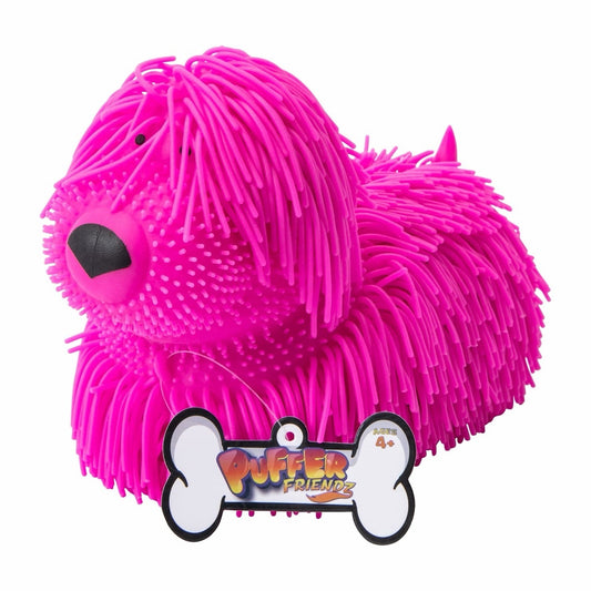 🔥Puffer Friendz Soft Shaggy Puffer Dog Toy (8" x 5") Fun Squishy Stretchy NWT🔥