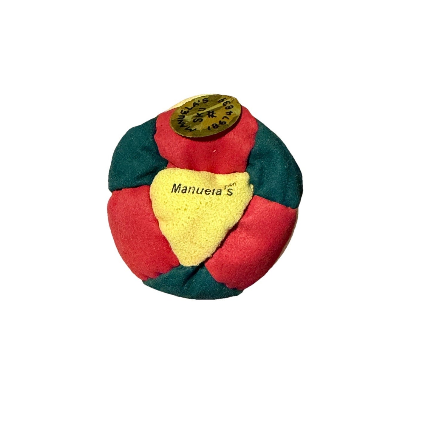 🔥Manuela’s Sandbag Footbag Hacky Sack YELLOW/RED/GREEN BNWT🔥