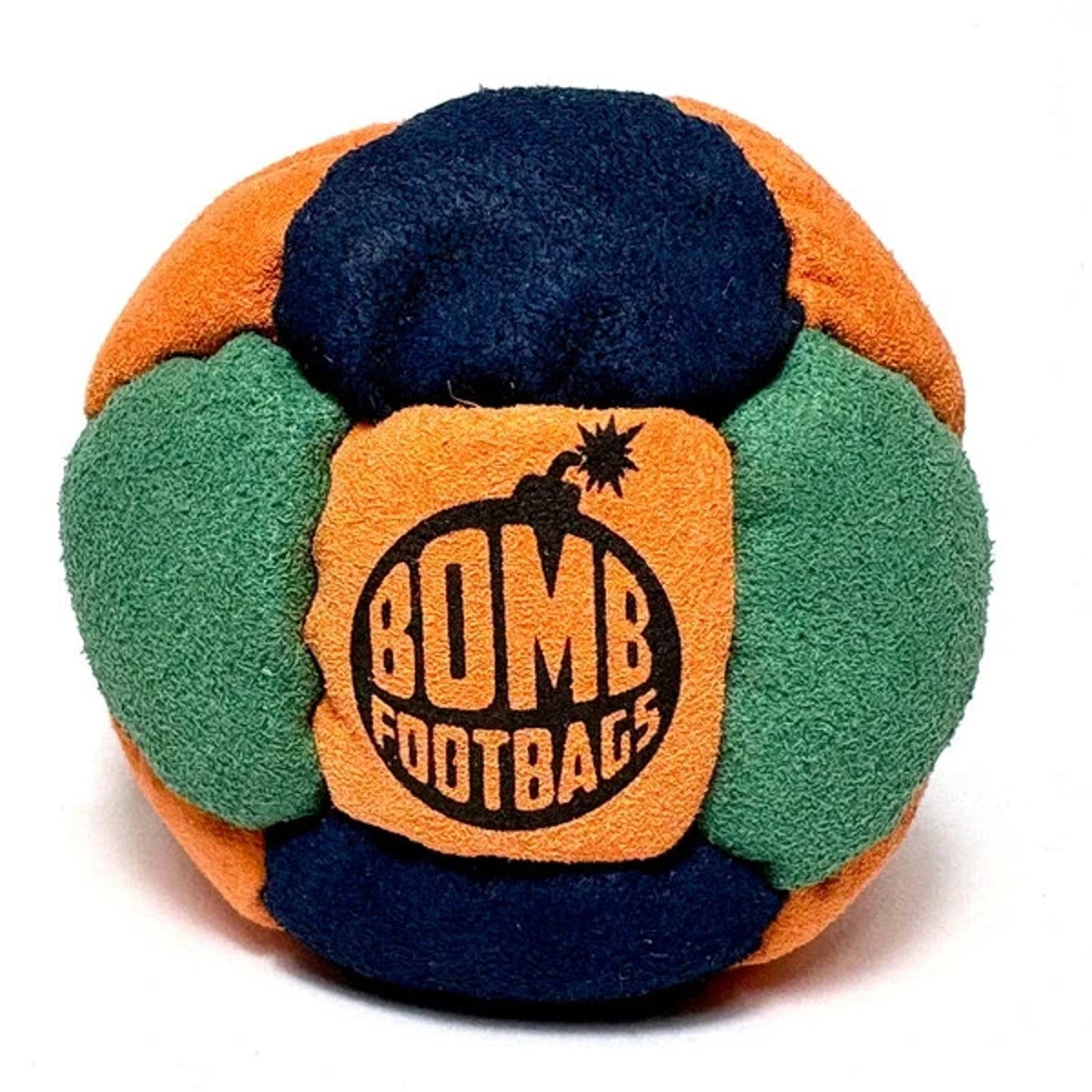 🔥Bomb Footbags The Burly Buckshot Hacky Sack Footbag Orange/Navy/Forest NWT🔥