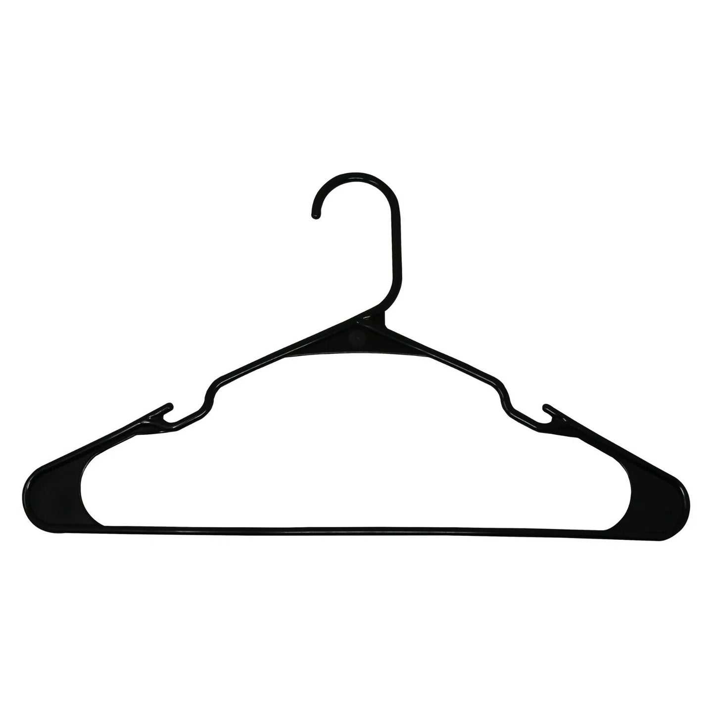 🔥Plastic Notched Adult Hangers for Any Clothing Type Rich Black 50pk BNIB🔥