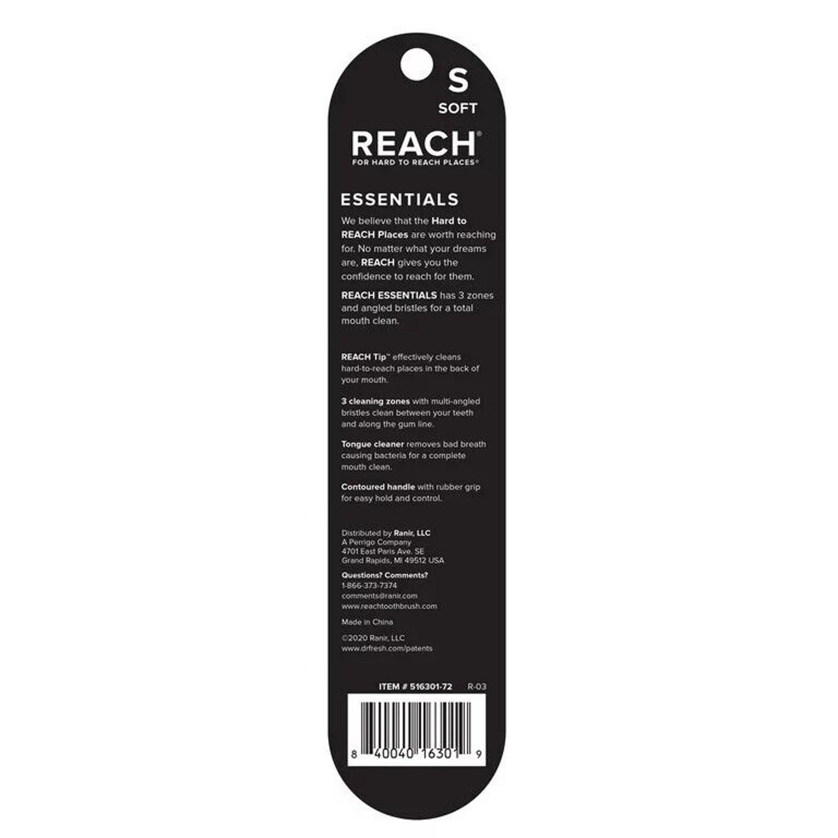 🔥10 Reach Essentials Soft Bristle Toothbrushes w/ Brush Caps 2ct Pks x 5 NWT🔥