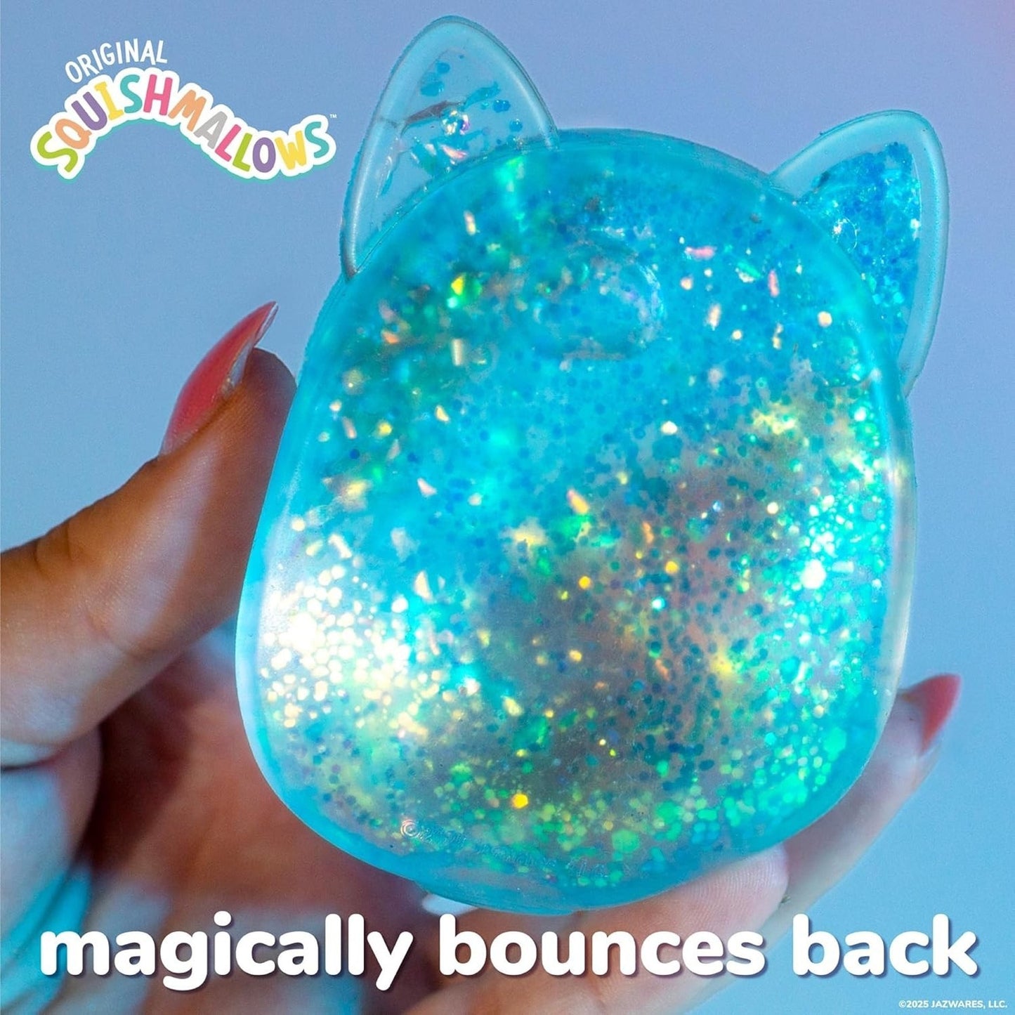 🔥Original Squishmallows SLIMYGLOOP Gelli Gels Glitter Slow Small Blue BNWT🔥
