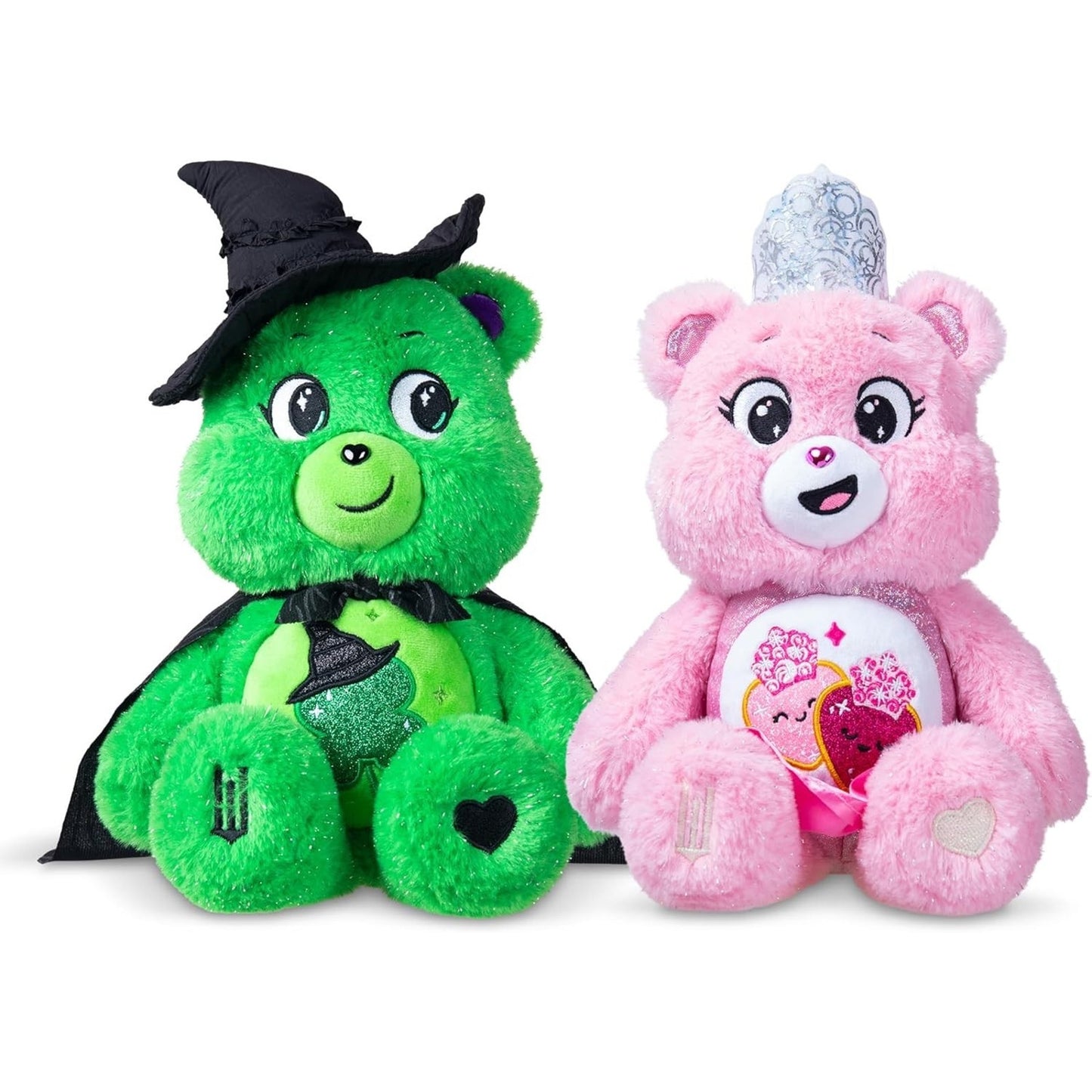 🔥Care Bears x Wicked 2pk Love-a-Lot Bear as Glinda & Good Luck Bear as Elpha🔥