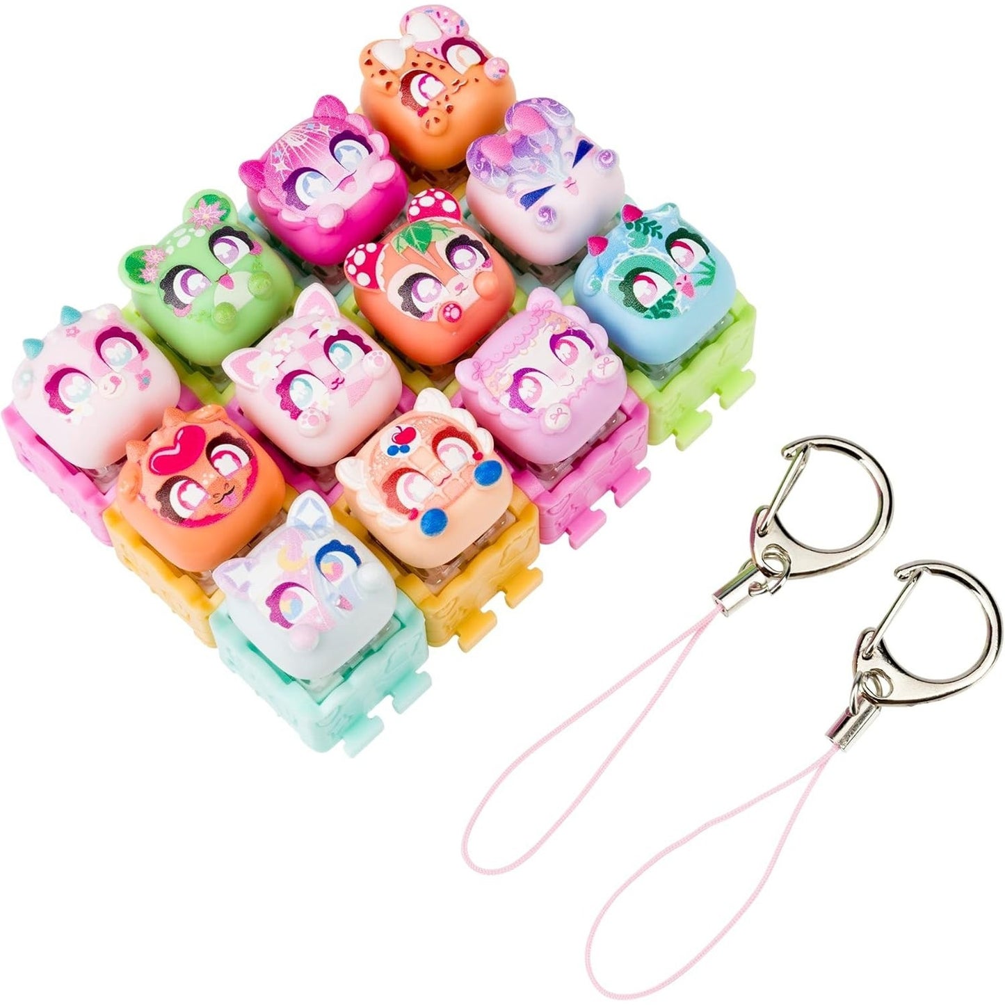 🔥Clickeez Series 3 12PK Collectible Character Keyboard Keys Click/Clack BNWT🔥