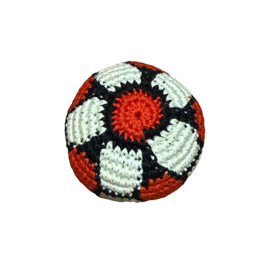 🔥World Footbag Boota Bag Soccer Crochet Hacky Red/Black/White BNWT🔥