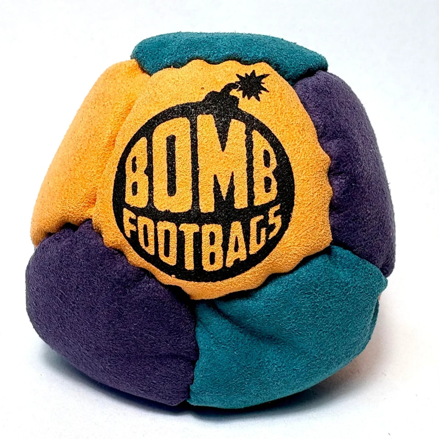 🔥Bomb Footbags The Explosion Hacky Sack Footbag ORANGE/PURPLE/TEAL BNWT🔥