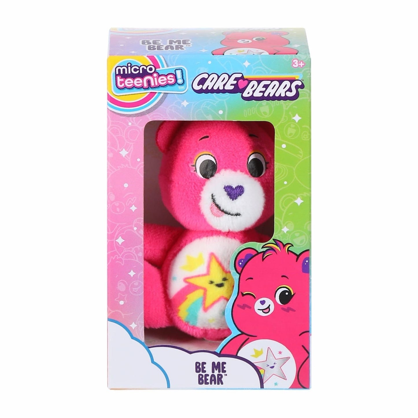 🔥Micro Teenies Care Bears Be Me Bear Mini Plush Pink HTF BNWT🔥