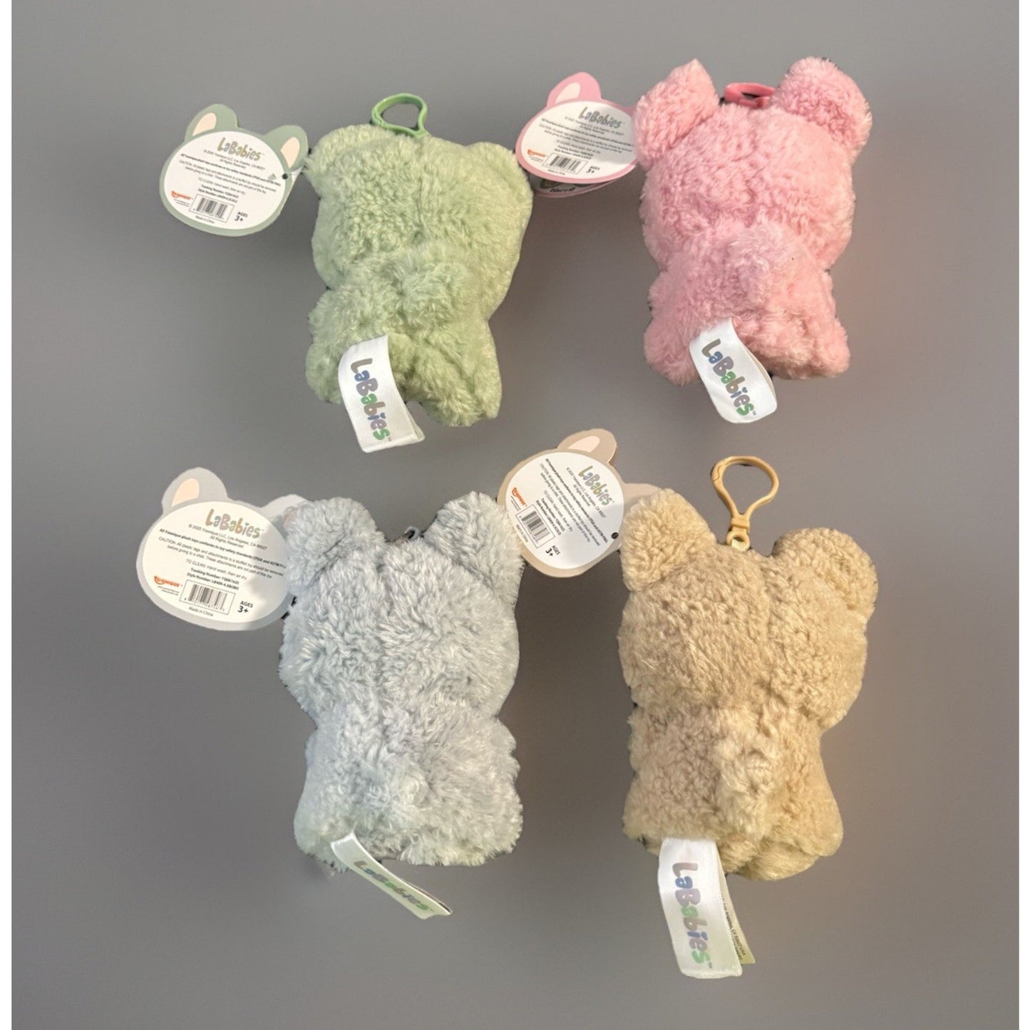 🔥LaBabies Fall Sherpa Collection Plush Monster Clip Complete Set of 4 BNWT🔥