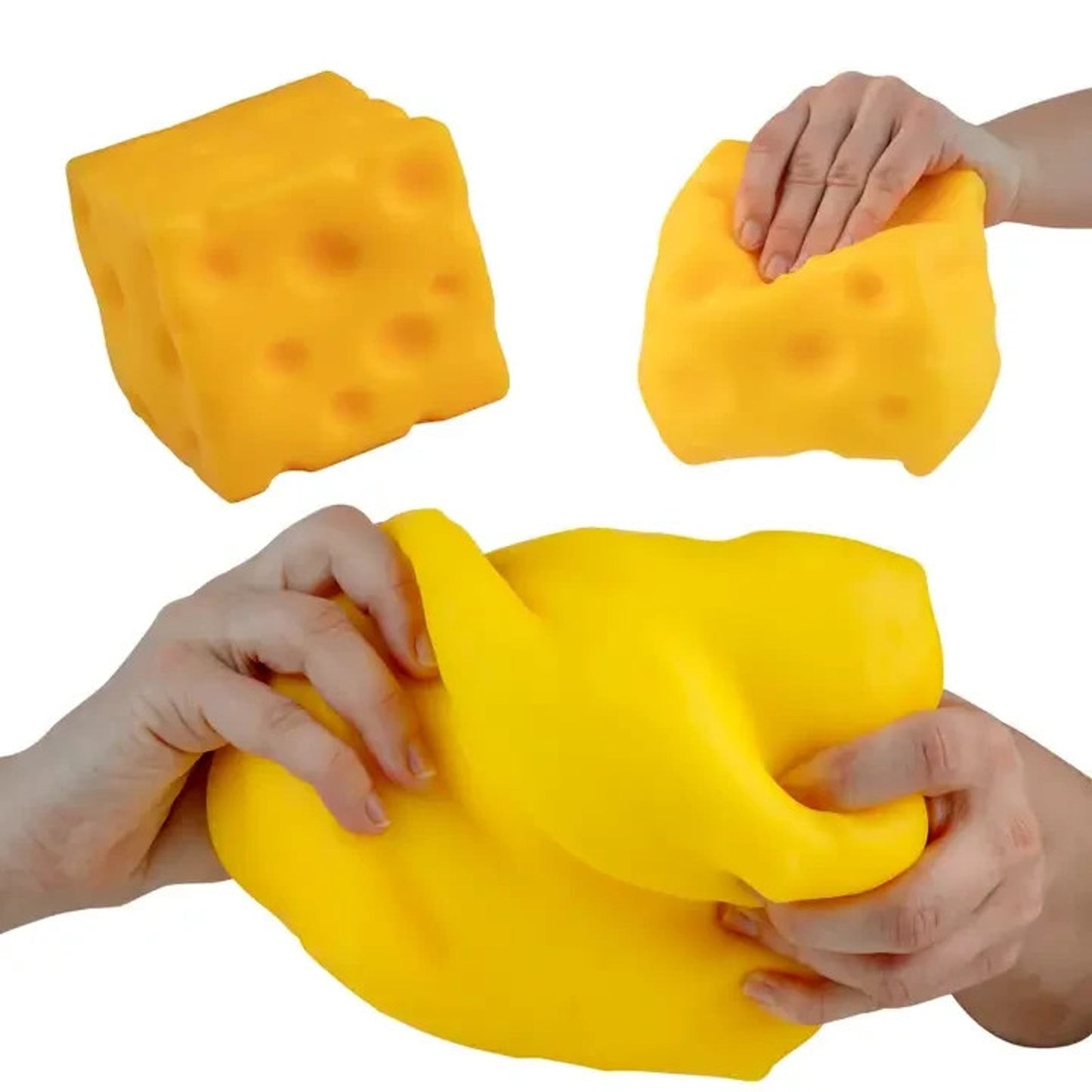 🔥ORB Jumbo Huge Easy Squeezy Super Cheesy Yellow Squishy Toy Cheese BNWT🔥