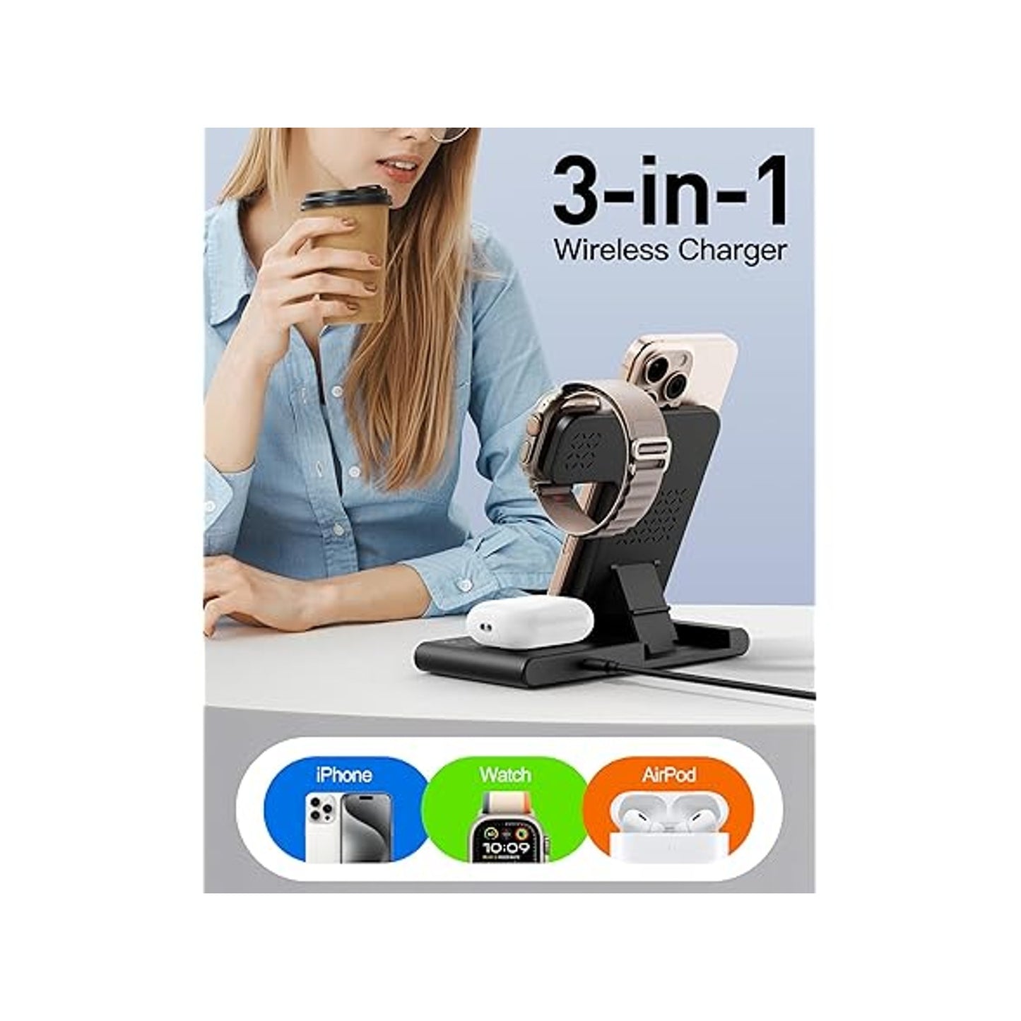 🔥RYND Travel Portable Wireless Fast Charge Station for Apple & Android BNWT🔥